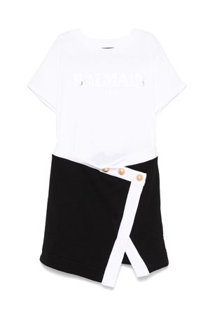 Skirt-Panel Dress BALMAIN PARIS KIDS | BW1B71Z0081100NE